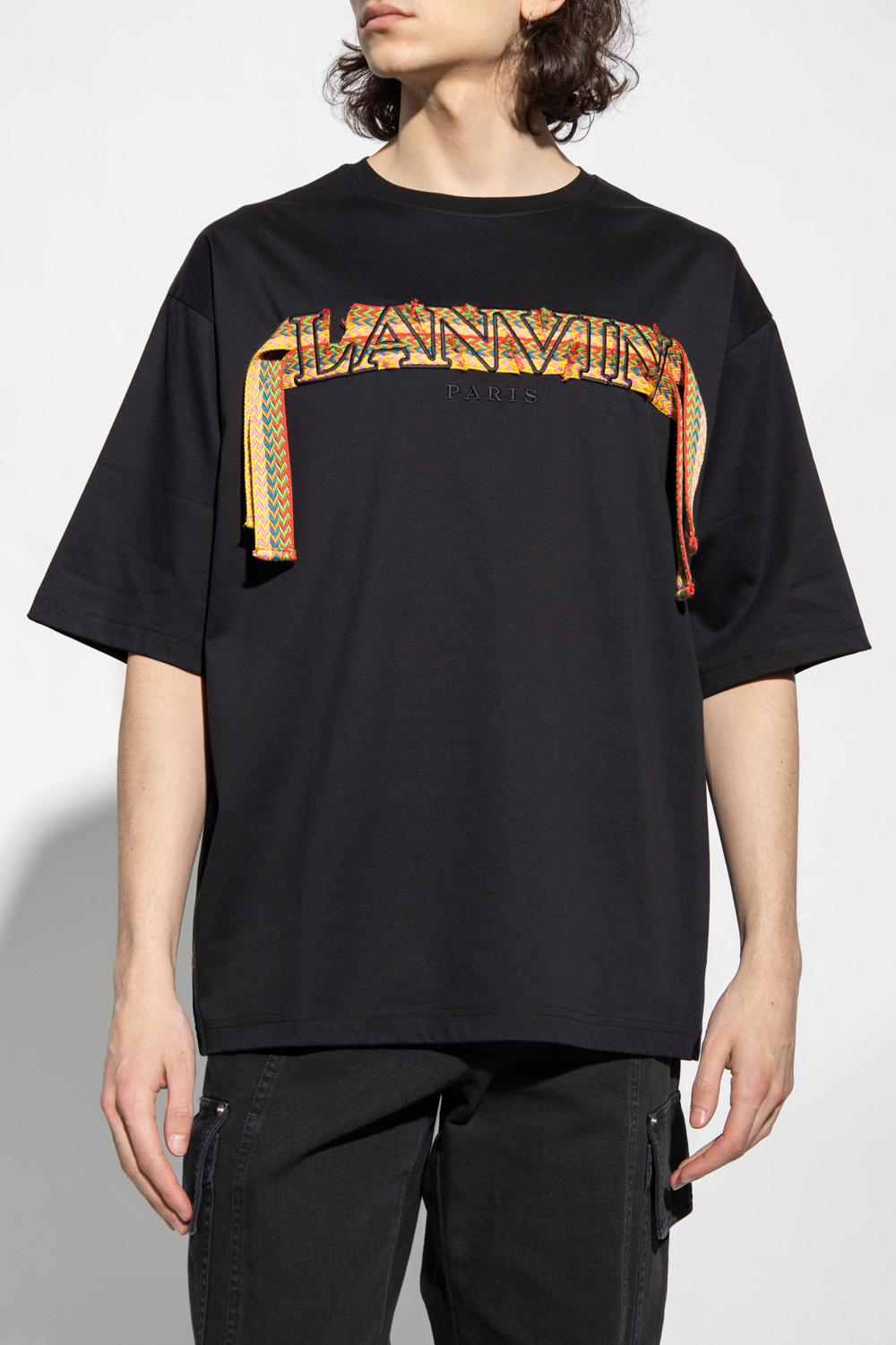LANVIN フレイトティテルテニムフラットシュス 【関税込】 LANVIN PRINTED REGULAR SHIRT （LODEN） -FASCINATE